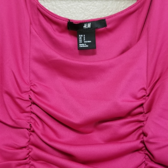 Pink Bodycon Ruched Dress - Picture 6 of 7